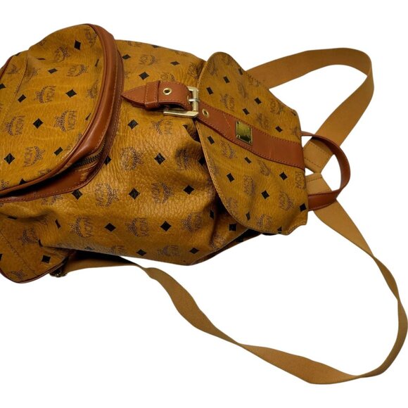 509322BA (X4) MCM Backpack Bag Brown PVC - Picture 3 of 9